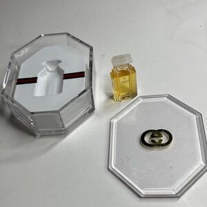 Gucci Miniature Perfume No 3 in Logo’d Diamond Cut Clear Lucite Box